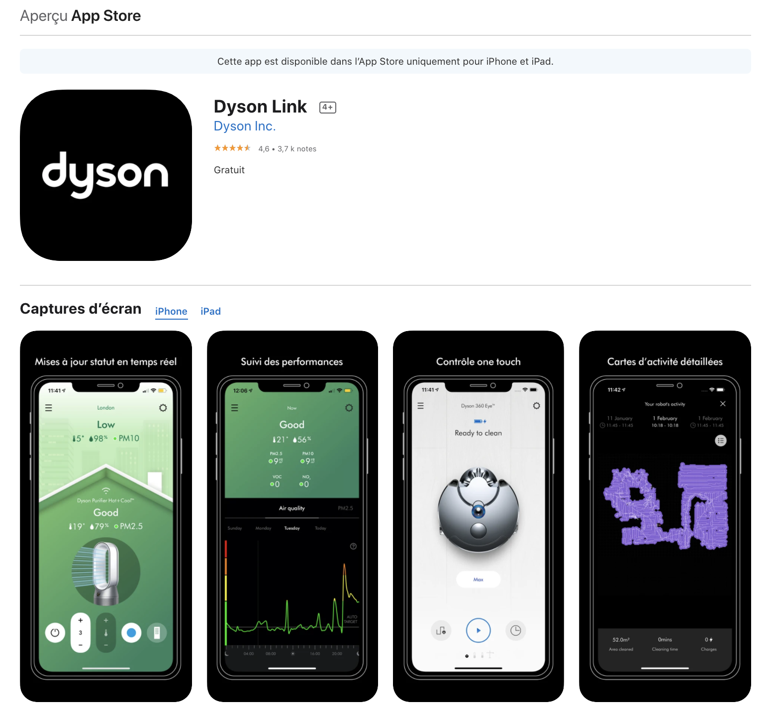 Dyson application app store